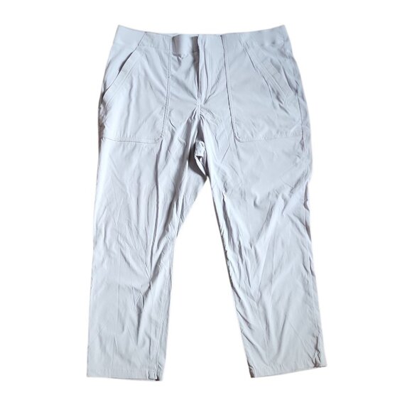 Eddie Bauer Pants Womens Size 12 Pull On Crop Gray Performance Hiking Outdoor - Picture 1 of 5